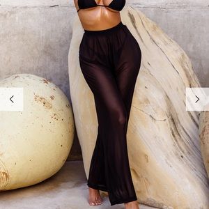 swimsuit cover up - Sheer Black